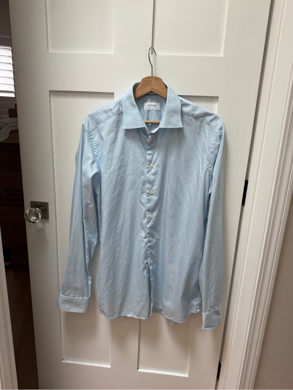 Eton Slim Fit Dress Button up shirt polka dot size 41 / 16